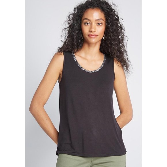 Modcloth | NWT Contrast in Action Knit Tank Top - Picture 1 of 13